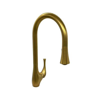 Yasawa Stainless Steel 1 Handle Pull-Down Swivel Kitchen Faucet Includes Baseplate in Brushed Gold finish Yasawa Stainless Steel 1 Handle Pull-Down Swivel Kitchen Faucet Includes Baseplate in Brushed Gold finish