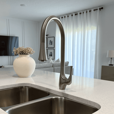 Yasawa Stainless Steel 1 Handle Pull-Down Swivel Kitchen Faucet Includes Baseplate in Brushed Stainless finish Yasawa Stainless Steel 1 Handle Pull-Down Swivel Kitchen Faucet Includes Baseplate in Brushed Stainless finish