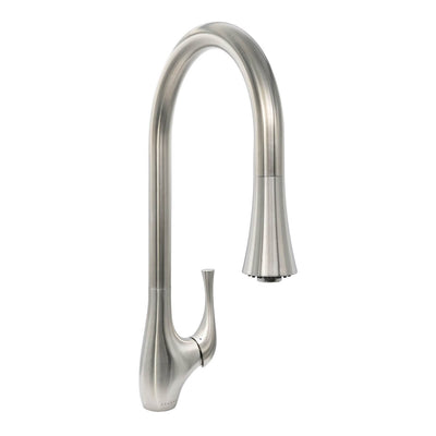 Yasawa Stainless Steel 1 Handle Pull-Down Swivel Kitchen Faucet Includes Baseplate in Brushed Stainless finish Yasawa Stainless Steel 1 Handle Pull-Down Swivel Kitchen Faucet Includes Baseplate in Brushed Stainless finish