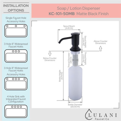 Soap/Lotion dispenser in Matte Black finish Soap/Lotion dispenser in Matte Black finish