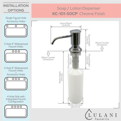 Soap/Lotion dispenser in Chrome finish Soap/Lotion dispenser in Chrome finish