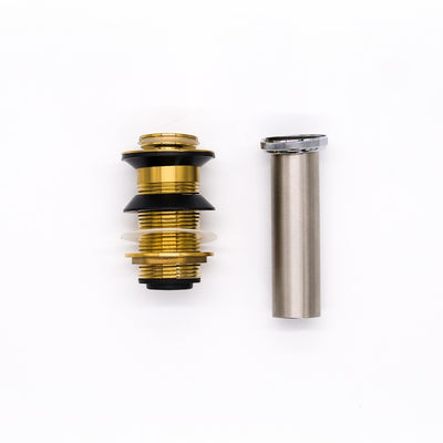 Bathroom sink pop-up drain without overflow in Brushed Gold finish Bathroom sink pop-up drain without overflow in Brushed Gold finish