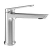 Ibiza 1 handle single hole Bathroom Faucet with drain assembly in Brushed Nickel finish