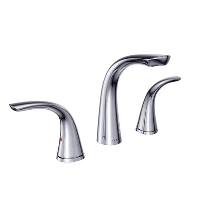 Kauai 2 Handle Widespread Brass Bathroom Faucet with Drain Assembly in Chrome finish Kauai 2 Handle Widespread Brass Bathroom Faucet with Drain Assembly in Chrome finish