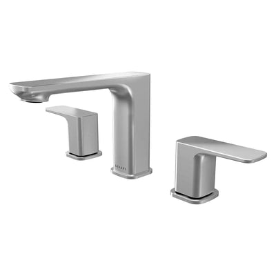 Open Box - Corsica, Widespread Bathroom Faucet with Drain Assembly in Brushed Nickel finish Open Box - Corsica, Widespread Bathroom Faucet with Drain Assembly in Brushed Nickel finish
