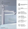 St. Lucia - Vessel Height Bathroom Faucet (petite) with drain assembly in Chrome finish