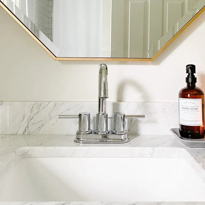St. Lucia 2 Handle Centerset Brass Bathroom Faucet with drain assembly in Chrome finish St. Lucia 2 Handle Centerset Brass Bathroom Faucet with drain assembly in Chrome finish
