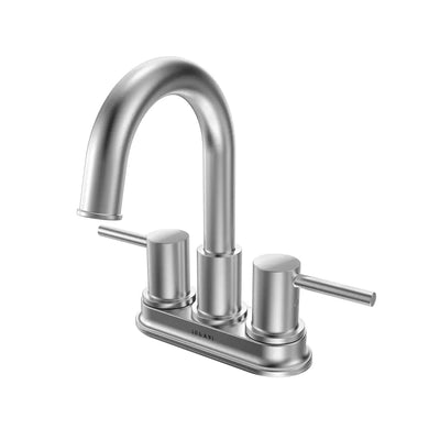 Open Box - St. Lucia, Centerset Bathroom Faucet with Drain Assembly in Brushed Nickel finish Open Box - St. Lucia, Centerset Bathroom Faucet with Drain Assembly in Brushed Nickel finish