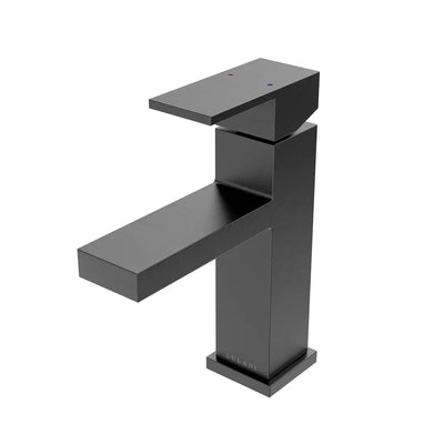 Santorini - Single Hole Stainless Steel Bathroom Faucet with drain assembly in Santorini - Single Hole Stainless Steel Bathroom Faucet with drain assembly in Gun Metal finish Santorini - Single Hole Stainless Steel Bathroom Faucet with drain assembly in Santorini - Single Hole Stainless Steel Bathroom Faucet with drain assembly in Gun Metal finish