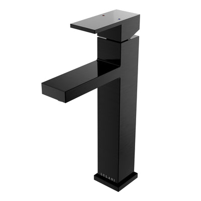 Santorini - Stainless Steel Vessel Bathroom Faucet with drain assembly in Steel Black finish Santorini - Stainless Steel Vessel Bathroom Faucet with drain assembly in Steel Black finish