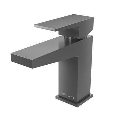 Open Box - Boracay, Single Handle Bathroom Faucet with Drain Assembly in Gun Metal finish Open Box - Boracay, Single Handle Bathroom Faucet with Drain Assembly in Gun Metal finish