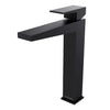 Boracay 1 Handle Vessel Sink Brass Bathroom Faucet with drain assembly in Matte Black finish