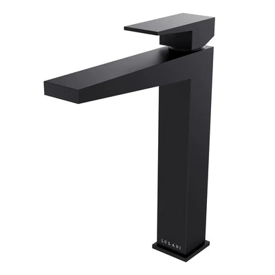 Boracay 1 Handle Vessel Sink Brass Bathroom Faucet with drain assembly in Matte Black finish Boracay 1 Handle Vessel Sink Brass Bathroom Faucet with drain assembly in Matte Black finish