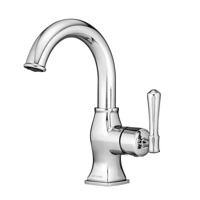 Aurora 1 Handle Single Hole Brass Bathroom Faucet with drain assembly in Chrome finish Aurora 1 Handle Single Hole Brass Bathroom Faucet with drain assembly in Chrome finish