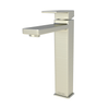 Capri -Vessel Height Single Hole Bathroom Faucet with drain assembly in Brushed Nickel finish