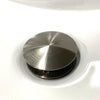 Bathroom sink pop-up drain with overflow (Large Top) in Brushed Stainless finish