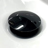 Bathroom sink pop-up drain with overflow (Large Top) in Steel Black finish