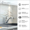Maldives - Low Profile Pull-Out Kitchen Faucet in Chrome finish
