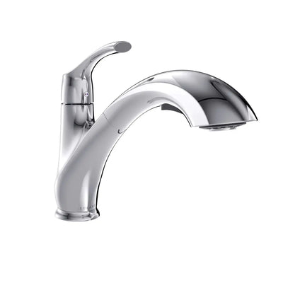 Maldives - Low Profile Pull-Out Kitchen Faucet in Chrome finish Maldives - Low Profile Pull-Out Kitchen Faucet in Chrome finish