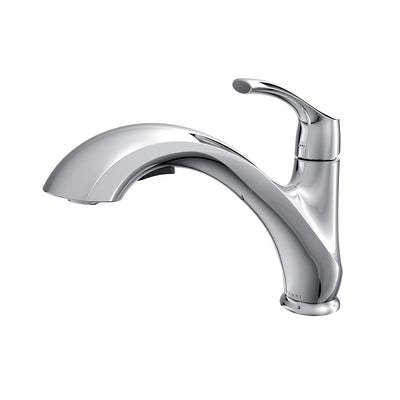 Open Box - Maldives, Low Profile Pull-Out Kitchen Faucet in Chrome finish Open Box - Maldives, Low Profile Pull-Out Kitchen Faucet in Chrome finish