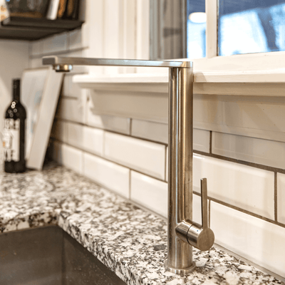 Cebu Stainless Steel 1 Handle Swivel Kitchen Faucet with Baseplate in Brushed Stainless finish Cebu Stainless Steel 1 Handle Swivel Kitchen Faucet with Baseplate in Brushed Stainless finish