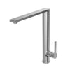 Cebu Stainless Steel 1 Handle Swivel Kitchen Faucet with Baseplate in Brushed Stainless finish