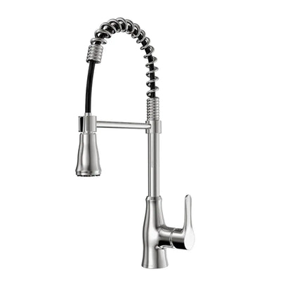 Bora Bora 1 Handle Pull-Down Swivel Kitchen Faucet with Baseplate in Brushed Nickel finish Bora Bora 1 Handle Pull-Down Swivel Kitchen Faucet with Baseplate in Brushed Nickel finish