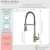 Bora Bora 1 Handle Pull-Down Swivel Kitchen Faucet with Baseplate in Brushed Nickel finish
