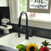 Moorea Dual Sensor 1 handle Pull-Down Kitchen Faucet Includes Baseplate in Matte Black finish