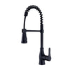 Bora Bora 1 Handle Pull-Down Swivel Kitchen Faucet with Baseplate in Matte Black finish