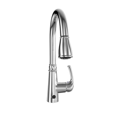Moorea Dual Sensor 1 handle Pull-Down Kitchen Faucet Includes Baseplate in Chrome finish Moorea Dual Sensor 1 handle Pull-Down Kitchen Faucet Includes Baseplate in Chrome finish