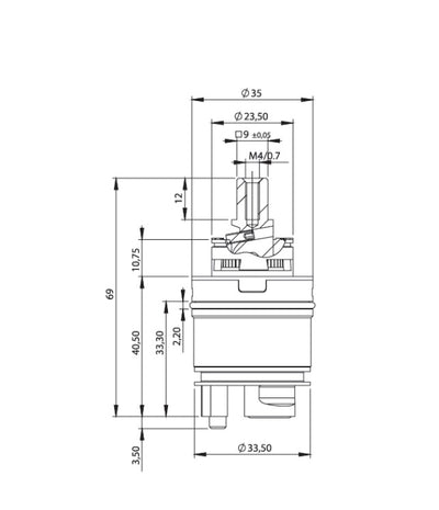 Sedal Single Handle Ceramic Disc Cartridge (G-35 C/D) 35mm - 1 3/8 Sedal Single Handle Ceramic Disc Cartridge (G-35 C/D) 35mm - 1 3/8