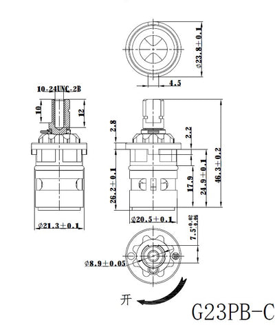 Yizhan Ceramic Disc Cartridge Set (G23PB-H,G23PB-C) in Yizhan Ceramic Disc Cartridge Set (G23PB-H,G23PB-C) finish Yizhan Ceramic Disc Cartridge Set (G23PB-H,G23PB-C) in Yizhan Ceramic Disc Cartridge Set (G23PB-H,G23PB-C) finish