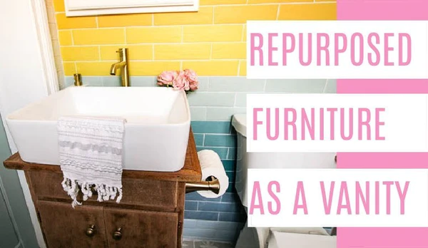 At Home With Ashley - Repurposed Furniture As A Vanity