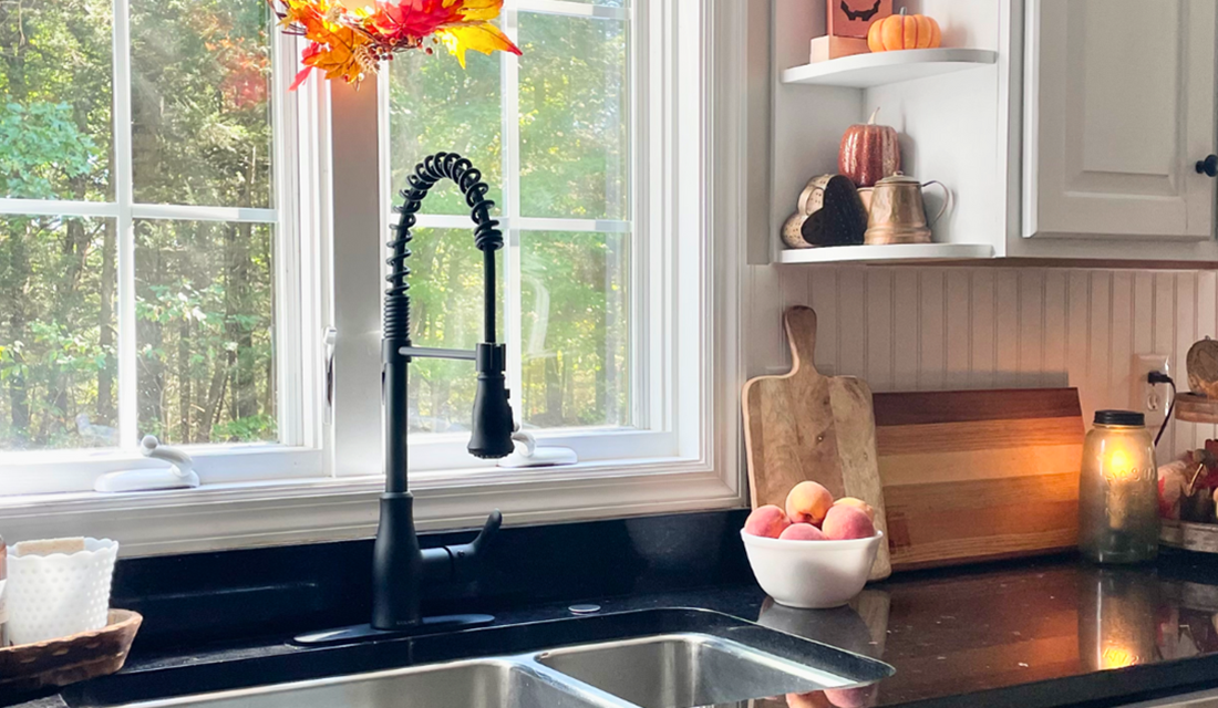 kitchen faucet in matte black