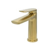 Ibiza 1 handle single hole Bathroom Faucet with drain assembly in Brushed Gold finish