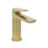 Ibiza 1 handle single hole Bathroom Faucet with drain assembly in Brushed Gold finish