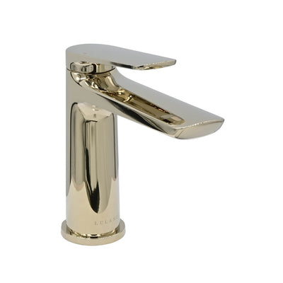 Ibiza 1 handle single hole Bathroom Faucet with drain assembly in Champagne Gold finish