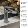 Ibiza 1 handle single hole Bathroom Faucet with drain assembly in Gun Metal finish