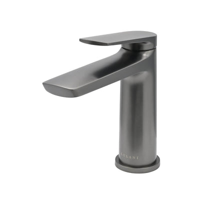 Ibiza 1 handle single hole Bathroom Faucet with drain assembly in Gun Metal finish