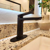 Ibiza 1 handle single hole Bathroom Faucet with drain assembly in Matte Black finish
