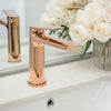 Ibiza 1 handle single hole Bathroom Faucet with drain assembly in Rose Gold finish