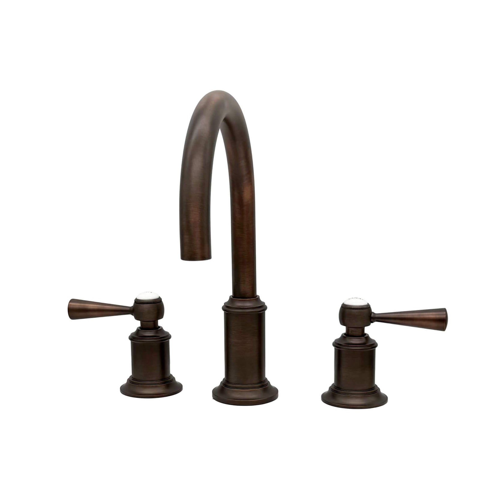 Napa 2 Handle 3 Hole Widespread Brass Bathroom Faucet with Torch Lever Handles