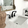 Widespread Bathroom Faucet with drain assembly Matte Black