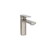 Corsica 1 Handle Single Hole Brass Bathroom Faucet with drain assembly in Brushed Nickel finish