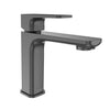 Corsica 1 Handle Single Hole Brass Bathroom Faucet with drain assembly in Gun Metal finish