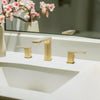 Corsica 2 Handle Widespread Brass Bathroom Faucet with drain assembly in Champagne Gold finish