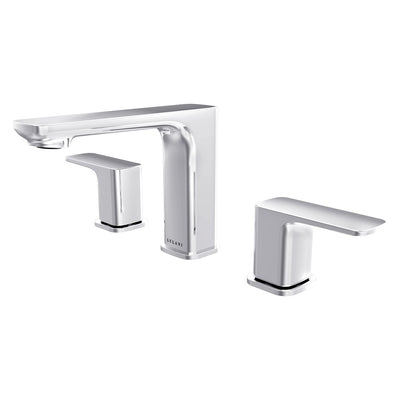 Open Box - Corsica, Widespread Bathroom Faucet with Drain Assembly Chrome
