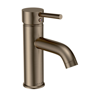 Open Box - St. Lucia, Commercial Grade Single Handle Bathroom Faucet with Drain Assembly in Brushed Nickel finish