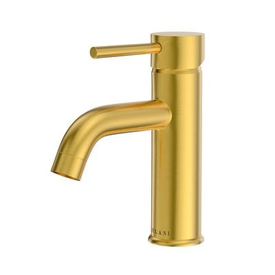 Open Box - St. Lucia, Single Handle Bathroom Faucet with Drain Assembly Champagne Gold